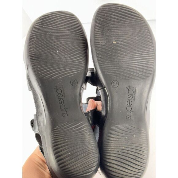 Diane Ferrari Supersoft Sandal Sitara Black Leather Comfort Flat Beaded Strap 8C - Picture 14 of 14